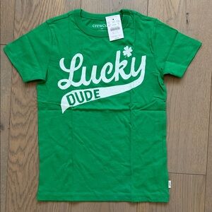 Crewcuts Vibrant Green 'Lucky Dude' Tee